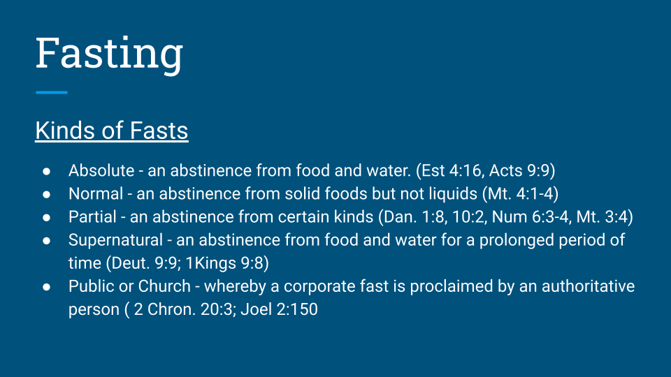 A Call to Prayer and Fasting slide 3